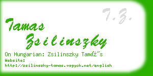 tamas zsilinszky business card